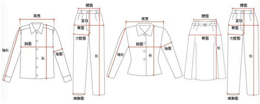 上衣测量示意图图片